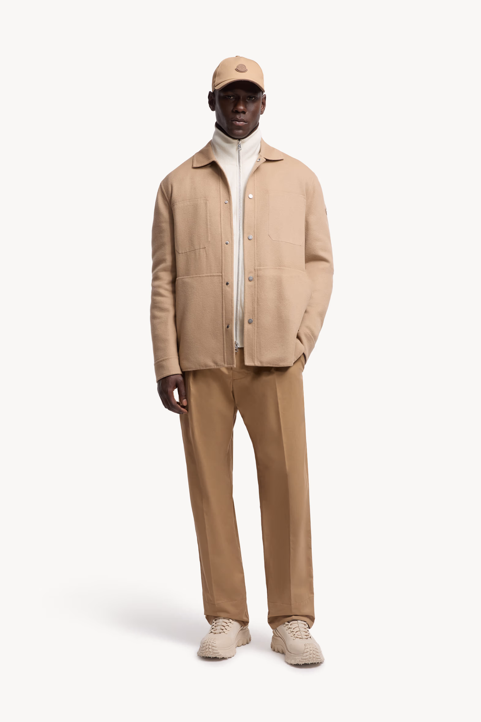 Tagnit Reversible Wool Shirt Jacket Men Brown Moncler 0